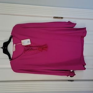 JOHNNY WAS CALME PEASANT TOP SHIRT PINK NEW NWT XS BOHO
